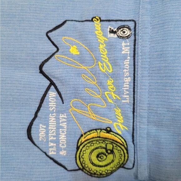 Men's Wilderness Pro Blue Long Sleeve Button Up Shirt Size XL - Picture 2 of 5